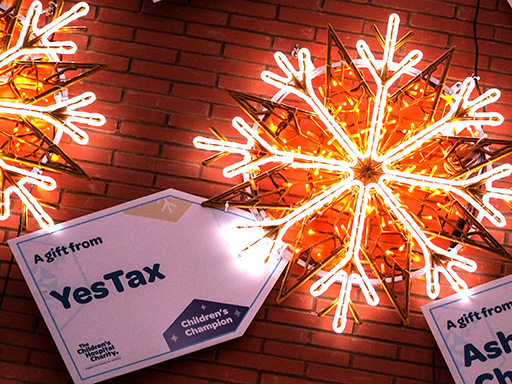 YesTax's snowflake for Sheffield Children’s Hospital